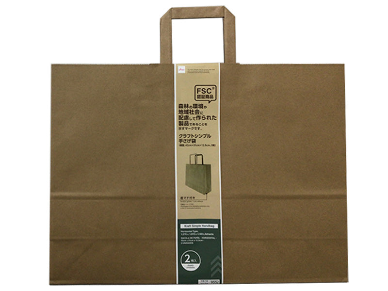 Craft Simple Handbag (Horizontal, 2 Pieces)