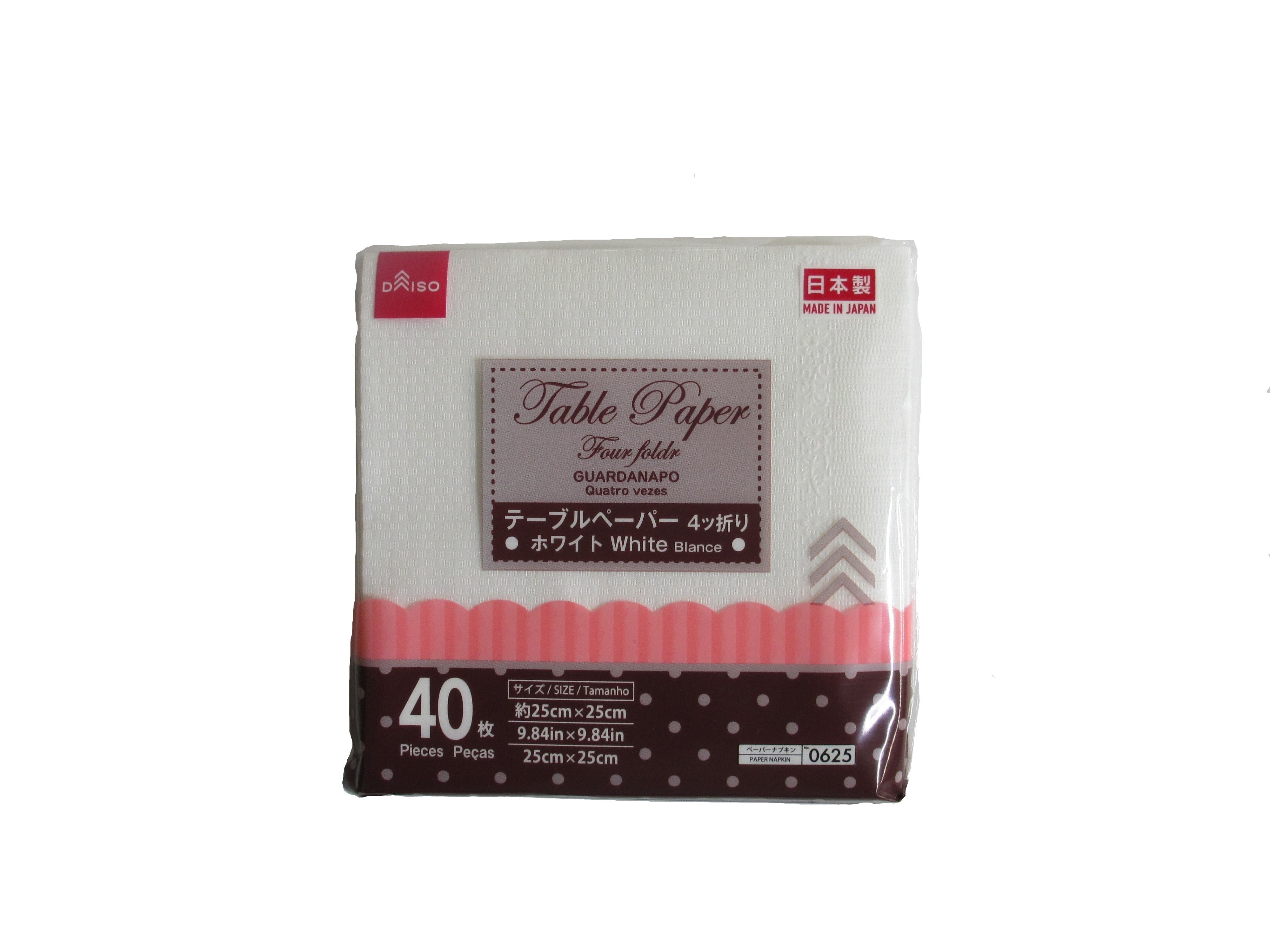 Table Paper 4-Fold, White, 40 pieces