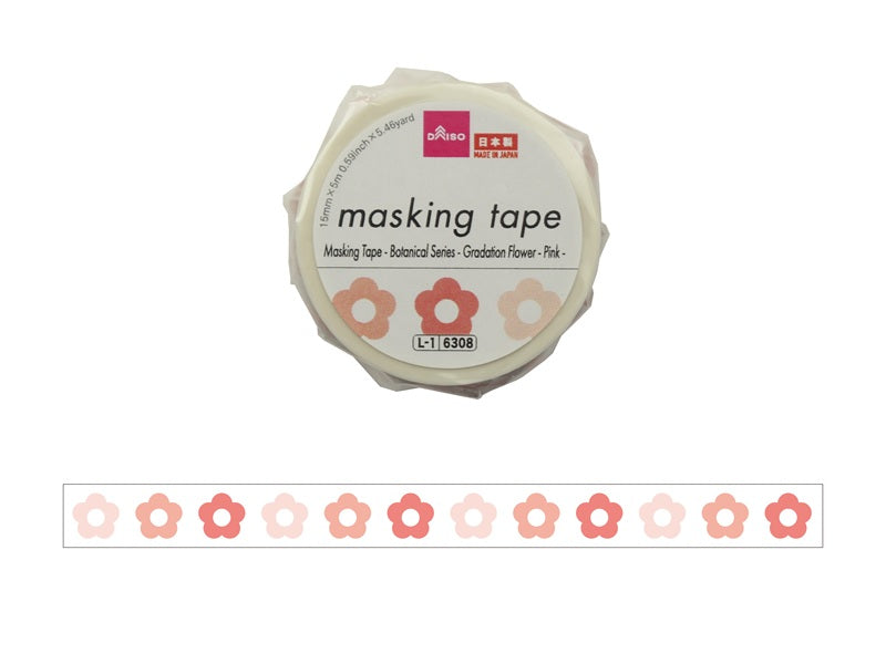 Masking Tape (Botanical Series, Gradient Flower, Pink)