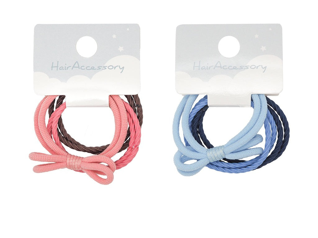 Hair Tie Set (Ribbon & Twist, Chic Colors)
