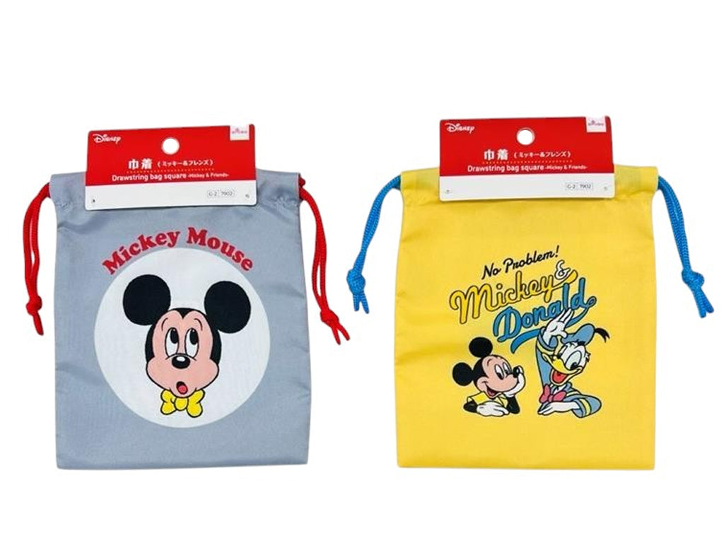 Drawstring Bag, Square (Mickey & Friends)