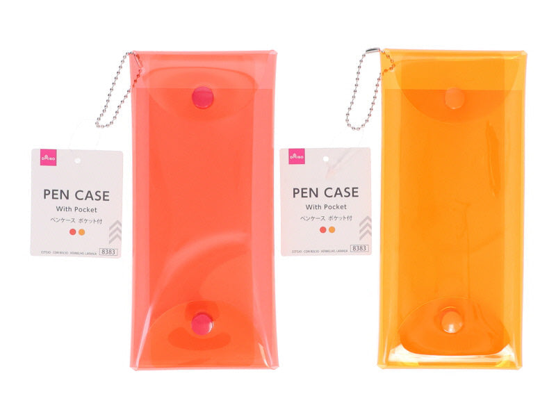 Pencil Case (Pocket, Red, Orange)