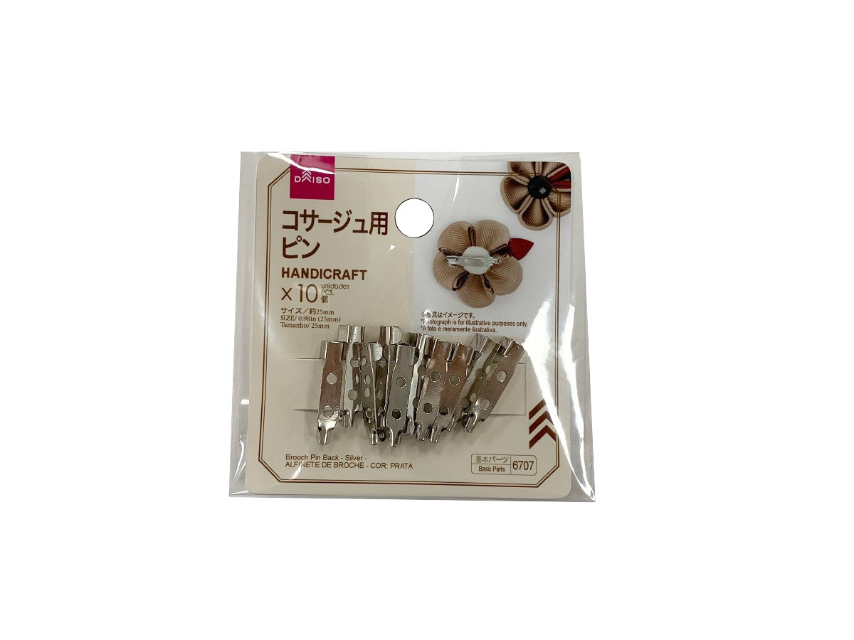 Corsage Pins (Silver, 10 Pieces)
