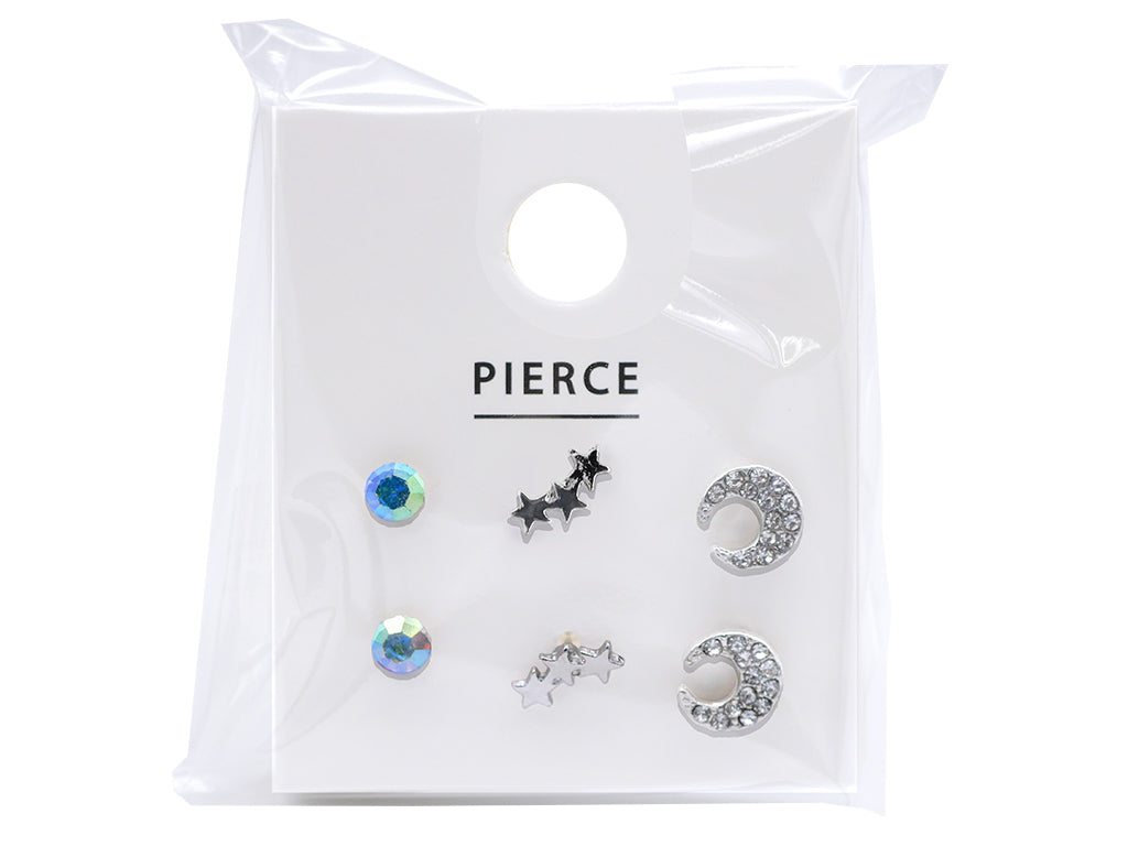 Set of Earrings (Moon & Star)