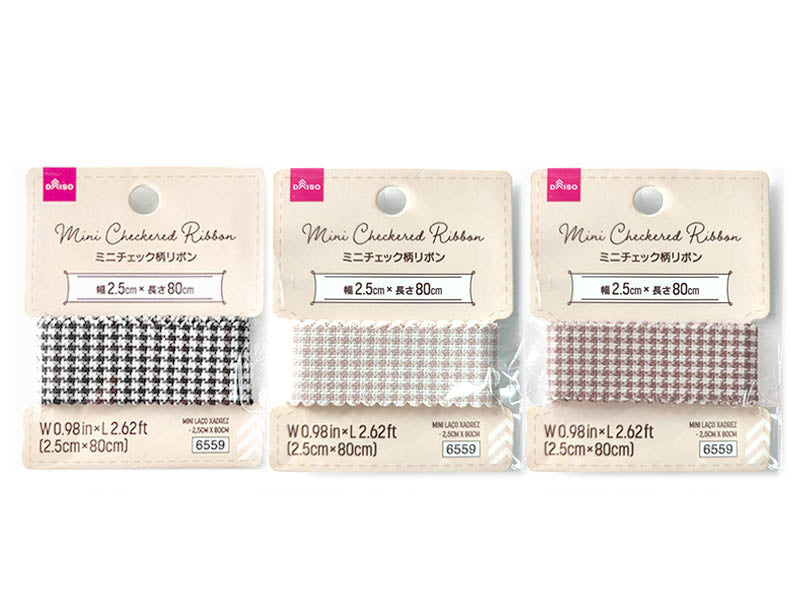 Mini Check Pattern Ribbon