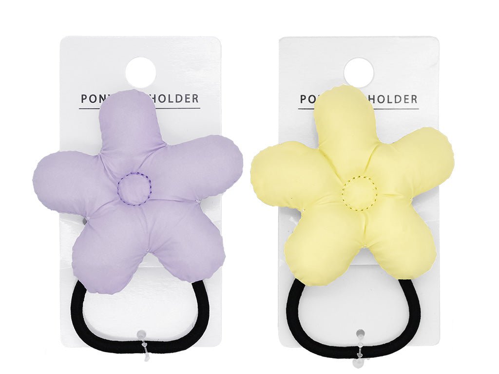 Balloon Flower Hair Pony (Purple, Yellow)