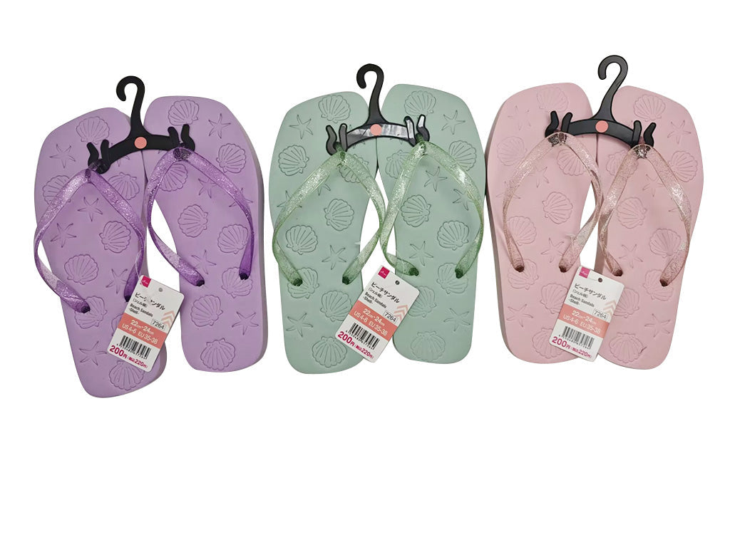 Beach Sandals (Shell Pattern)