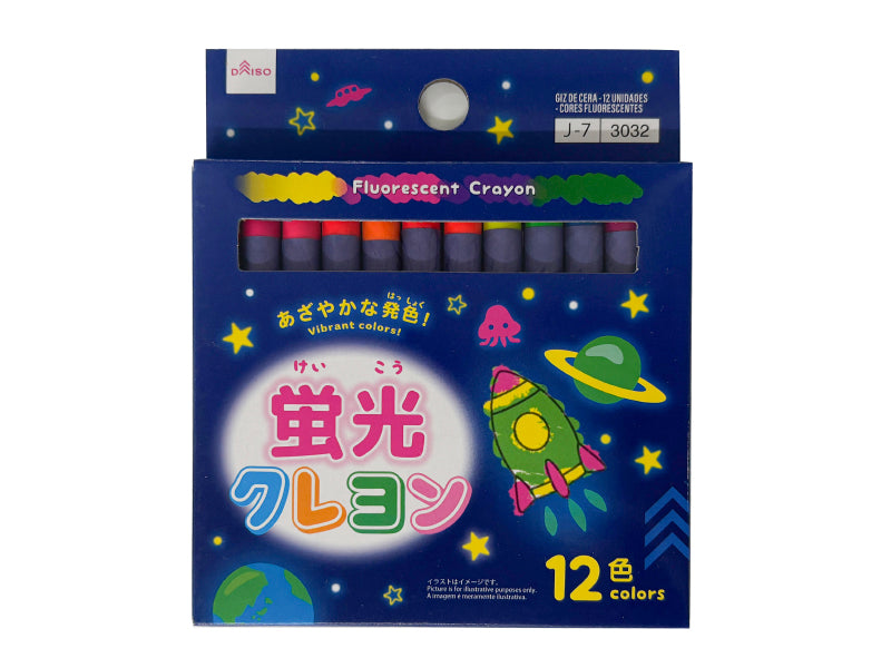 Crayons (12 Pieces, Fluorescent Colors)