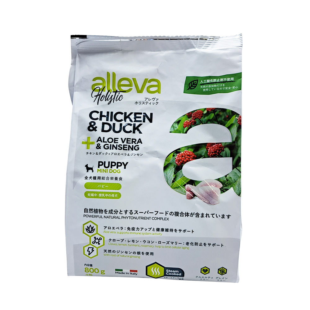 Aleva Holistic Chicken & Duck + Aloe Vera & Ginseng Puppy 800g