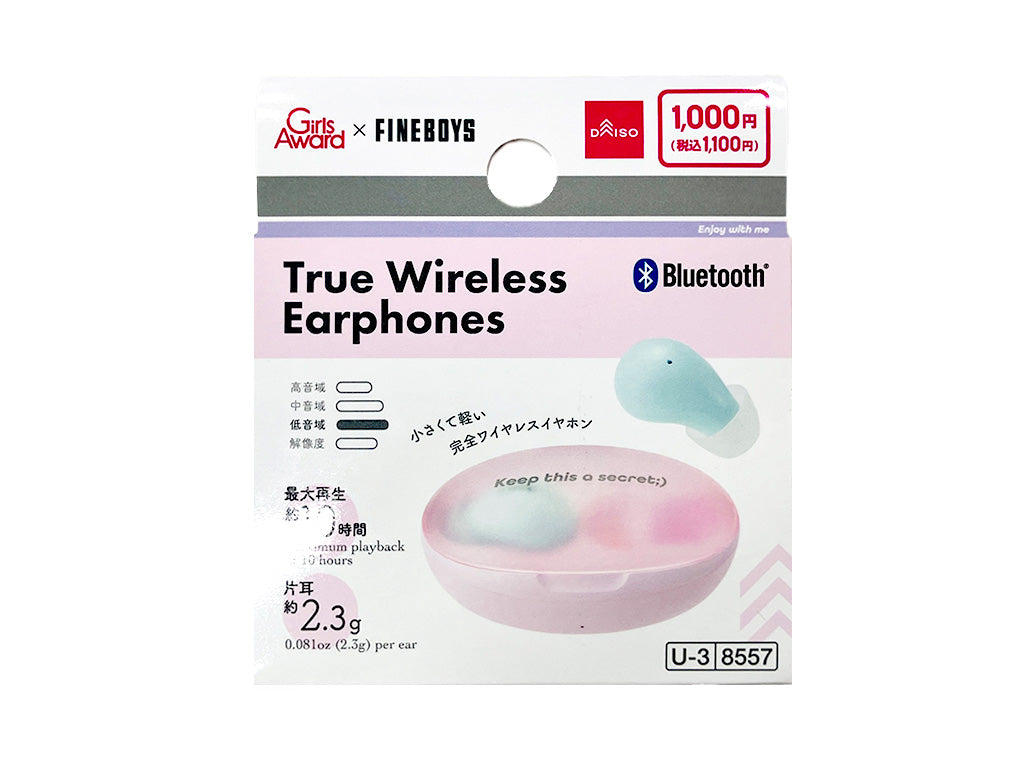 Fully Wireless Earphones (TWS006, Blue x Pink)