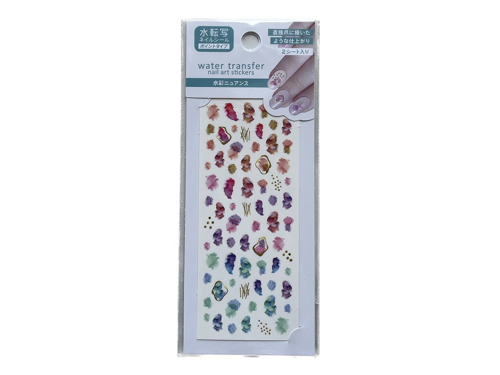 Water Transfer Nail Stickers (02, Watercolor Nuance)