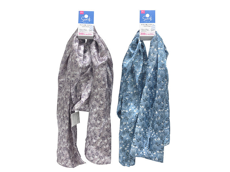 Scarf (Satin, Flower)