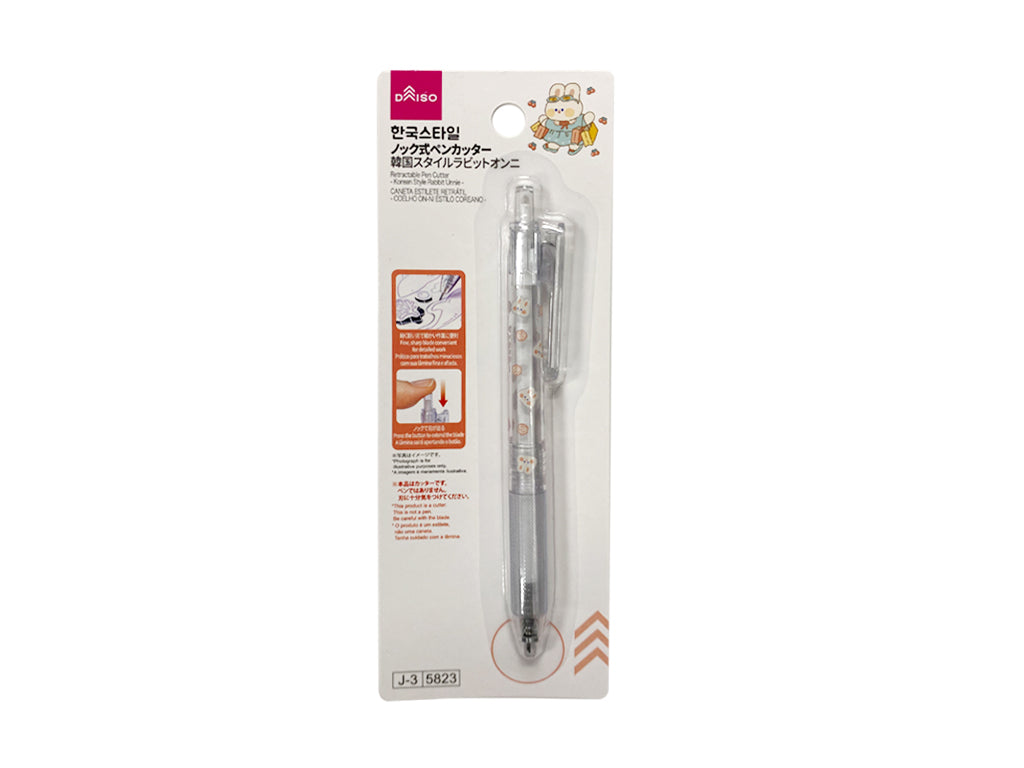 Knock Type Pen Cutter (Korean Style Rabbit Onni)