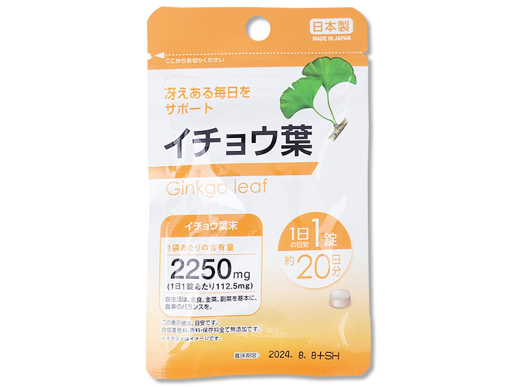 Ginkgo Biloba Supplement 20 Tablets