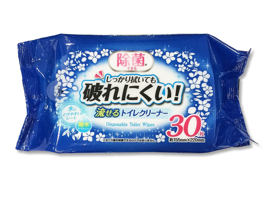 Tear-Resistant Flushable Toilet Cleaner (30 Sheets)
