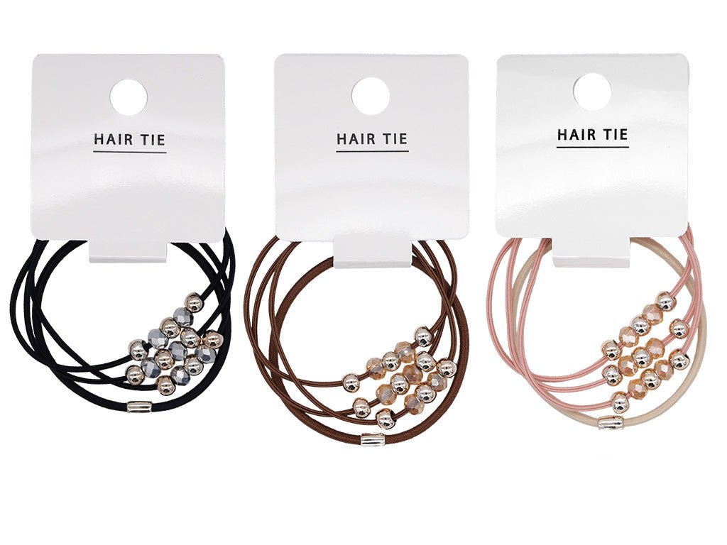 Hair Tie Set (3-Strand Beads)