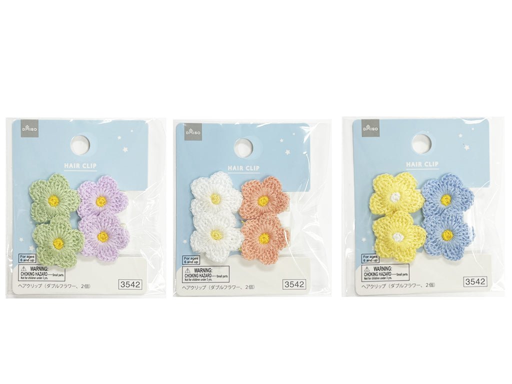 Hair Clip (Double Flower, 2 pieces)