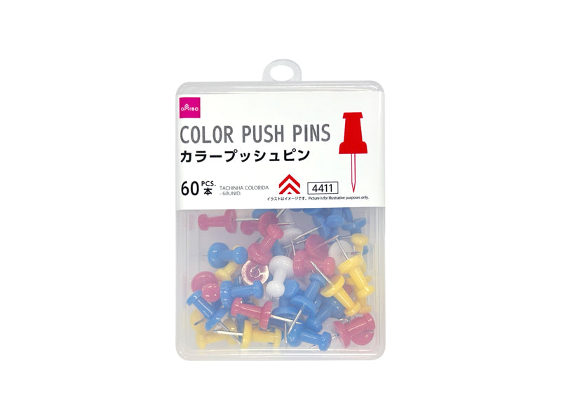 Color Push Pins (60 Pieces)
