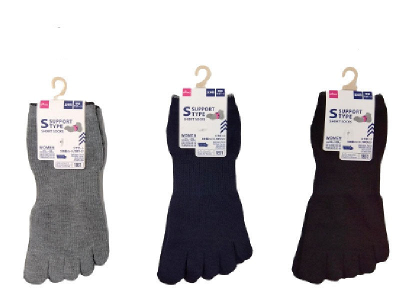 S Support 5-Toe Short Socks (Top Line)