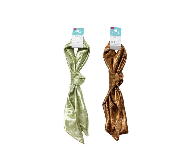 Scarf (Satin, Line Flower)