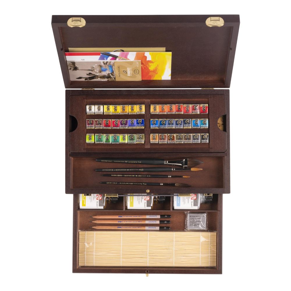 Rembrandt Solid Watercolor Master Box 42 Color Set