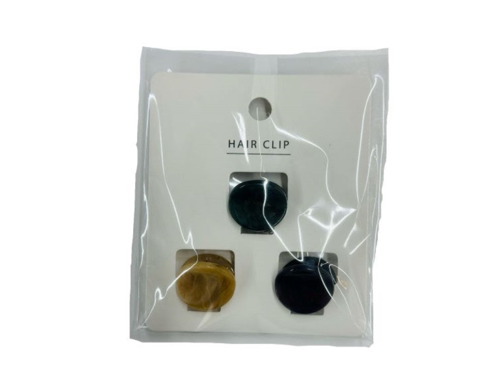 Marble Oval Mini Clip 3P Chic
