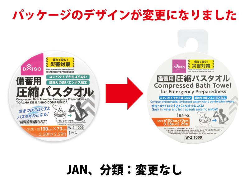 Emergency Compressed Bath Towel