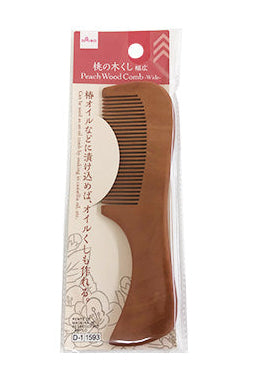 Peach Wood Comb (Wide)