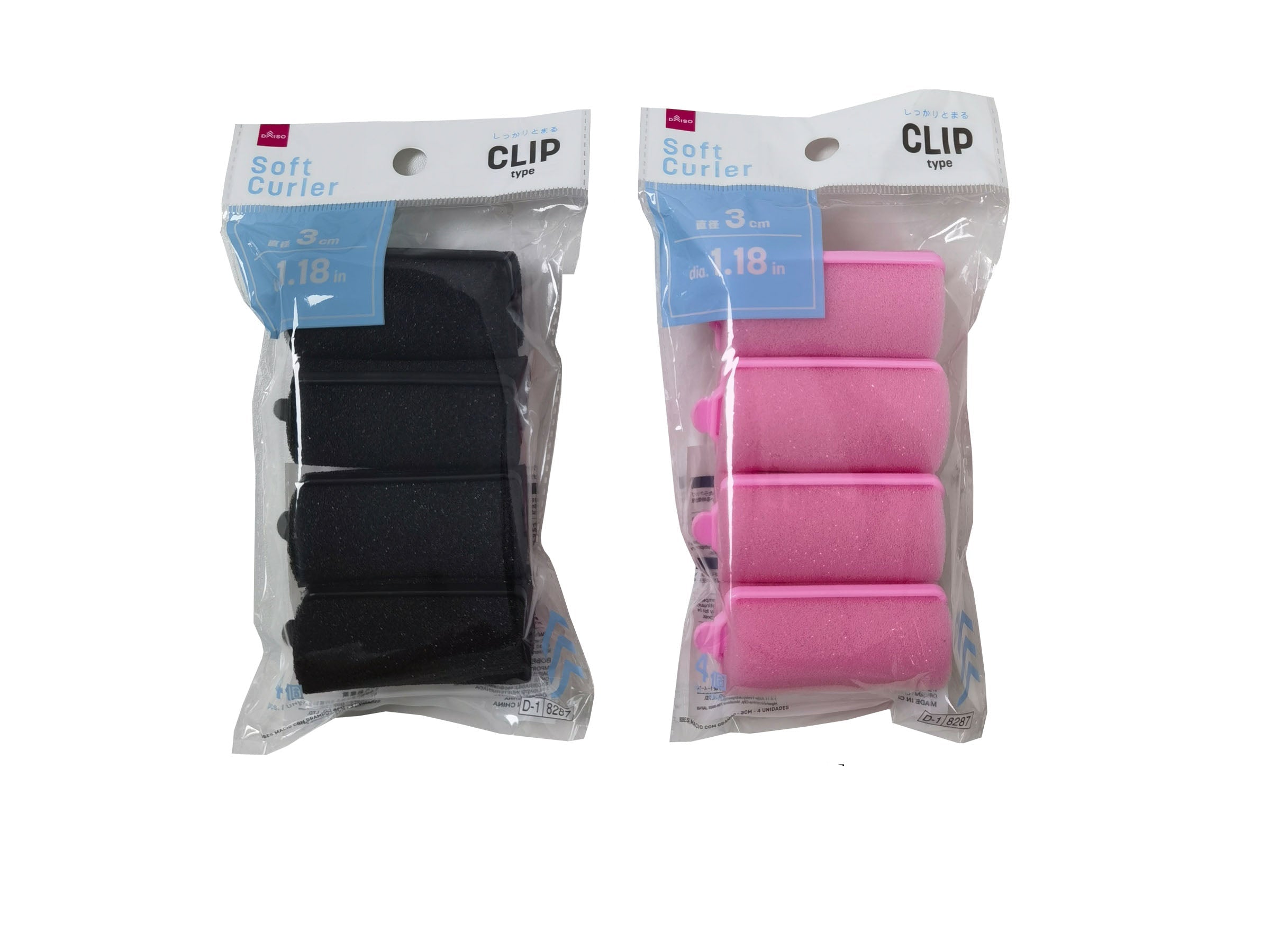 Soft Curlers with Clips (4 Pieces)