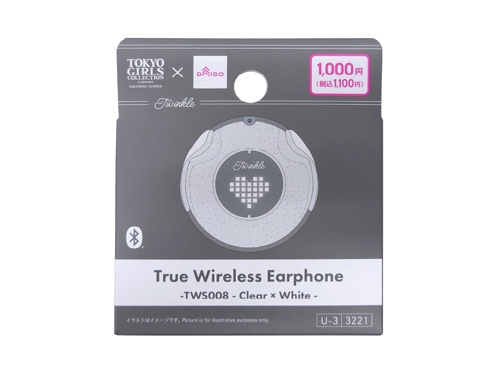 True Wireless Earphones (TWS008, Clear x White)