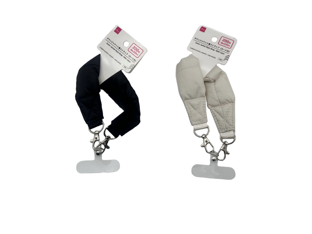 Down Jacket Style Strap (with Card)