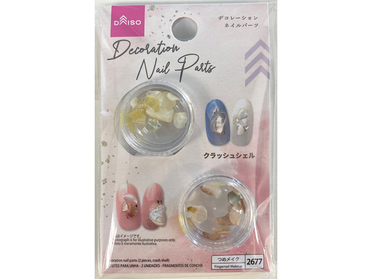Decoration Nail Parts (2 pieces, Crushed Shell)