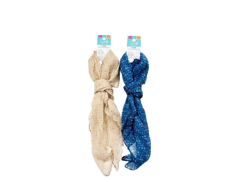 Scarf (UV Cut, Small Floral Pattern)