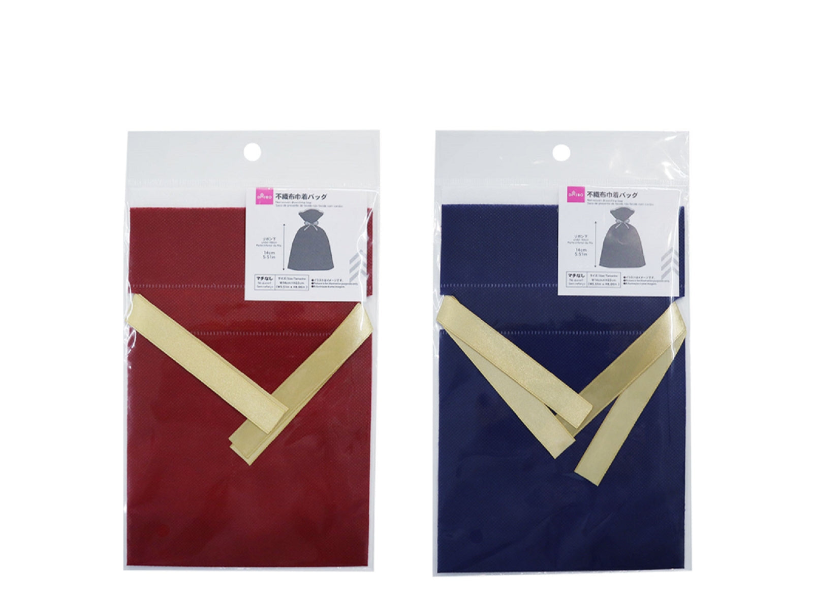 Non-Woven Drawstring Bag (Red & Navy)