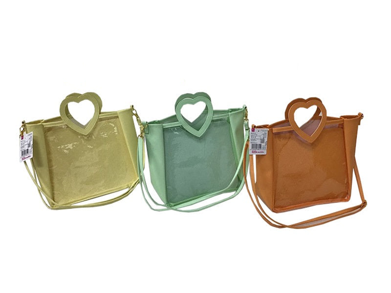 Oshi-Katsu Bag with Heart Handle 2-Way Shoulder Bag (Orange, Yellow, Green)