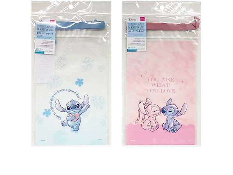 Gusseted Clear Drawstring Bag (Stitch)