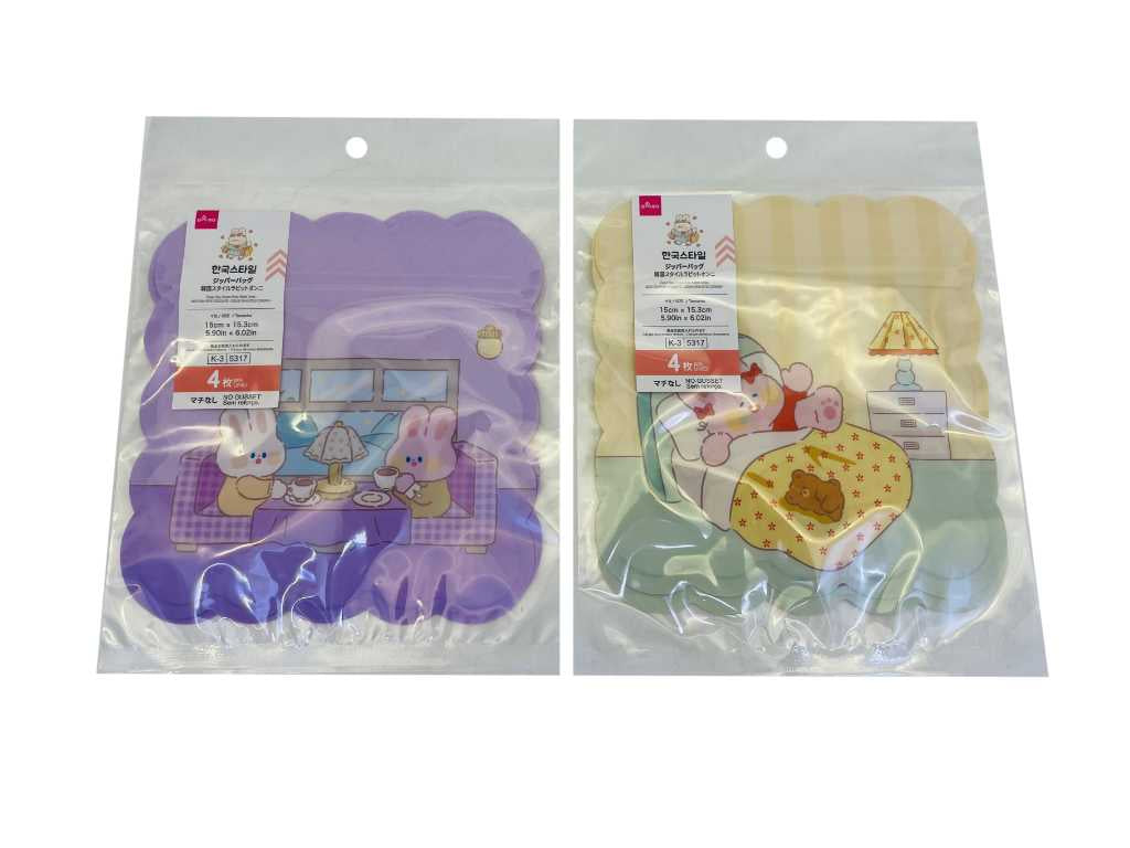 Zipper Bag (Korean Style Rabbit Onni, 4 Pieces)