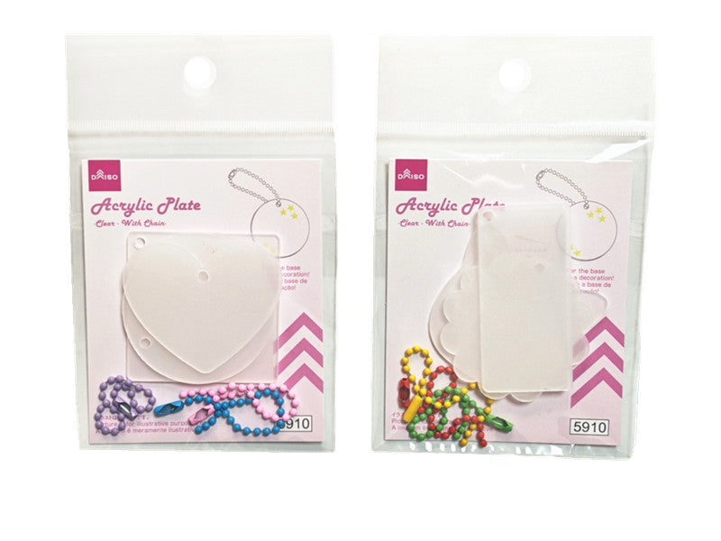 Acrylic Plate (Clear, with Chain)