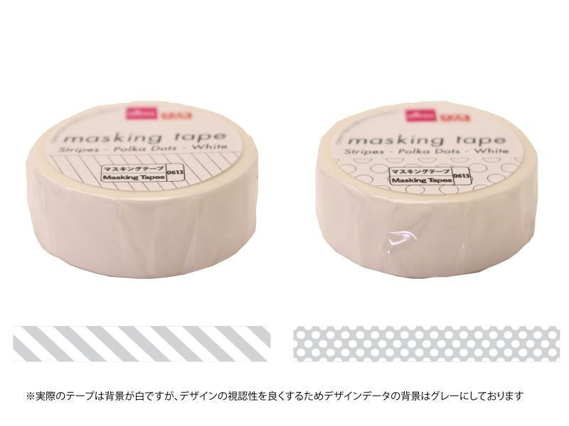 Masking Tape (Stripe, Dot, White)