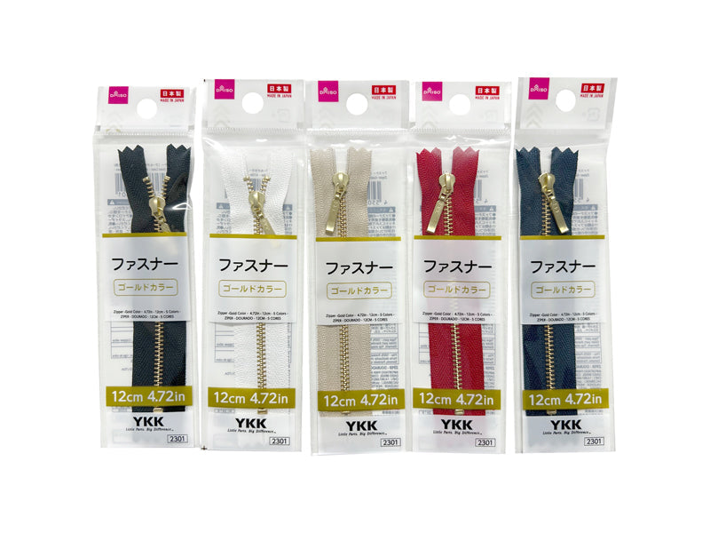 Zipper (Gold Color, 5 Colors)