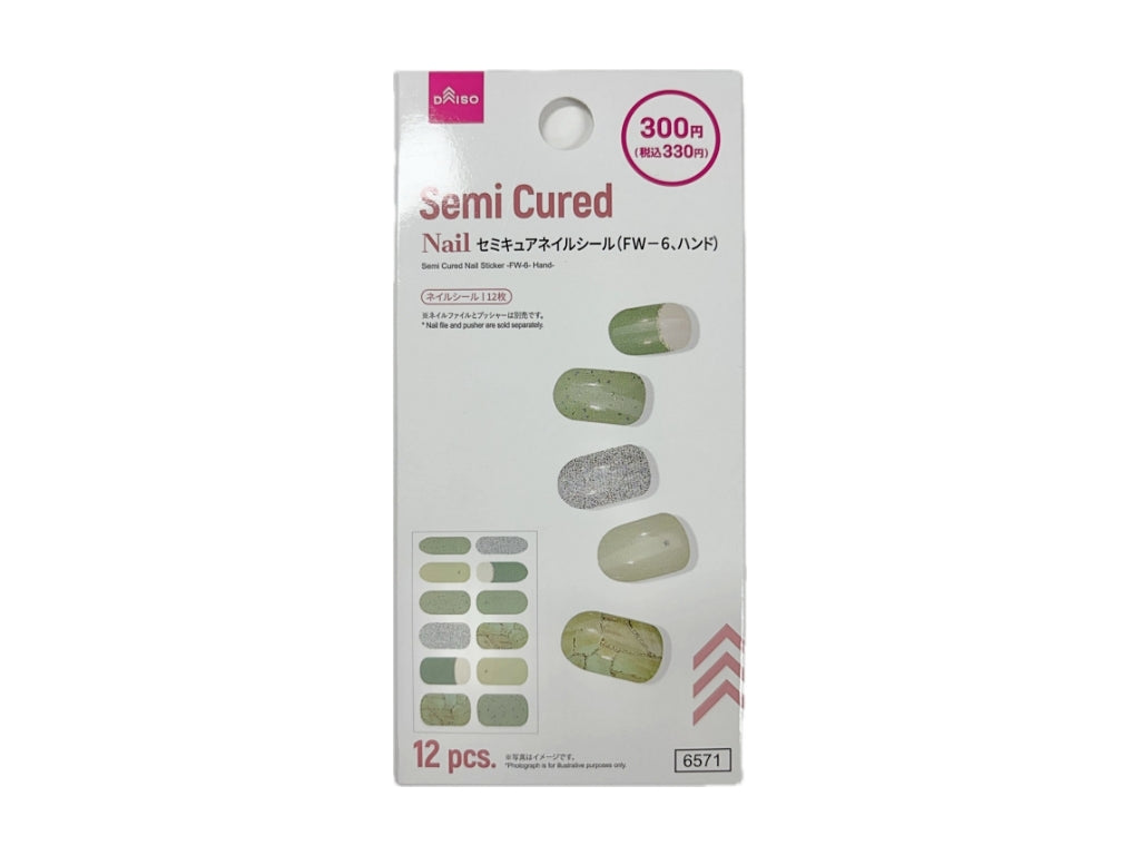 Semi-Cure Nail Stickers (FW-6, Hand)