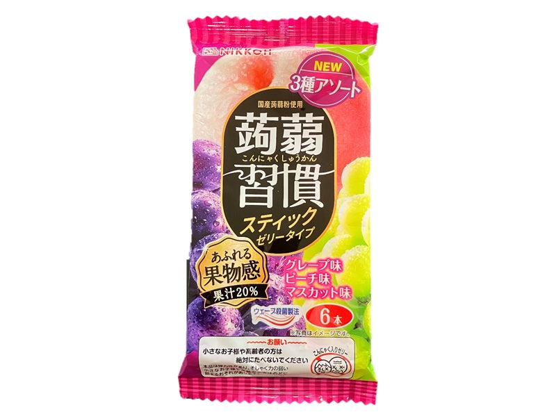 Nikko Konjac Habit 3-Flavor Assortment 6 Sticks