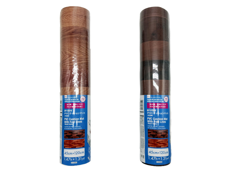 Folded PVC Cushion Mat (Wood Grain)