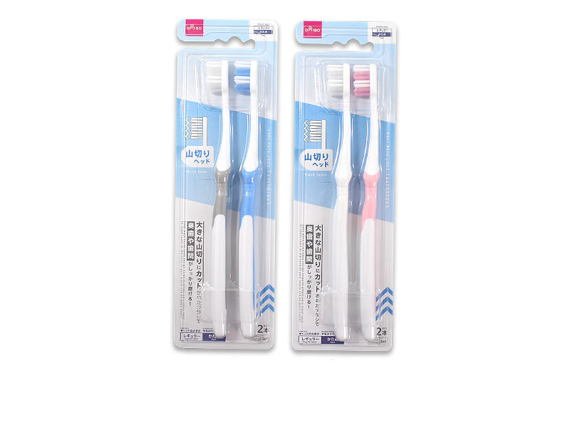 Toothbrush (Dentpure, J003, Angled Head, Hard, 2 Pack)