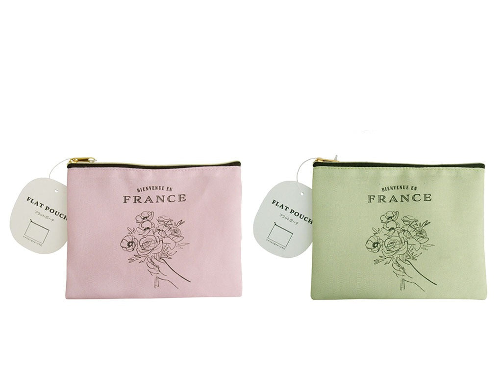 Hotel Souvenir Flat Pouch (Pink Green)