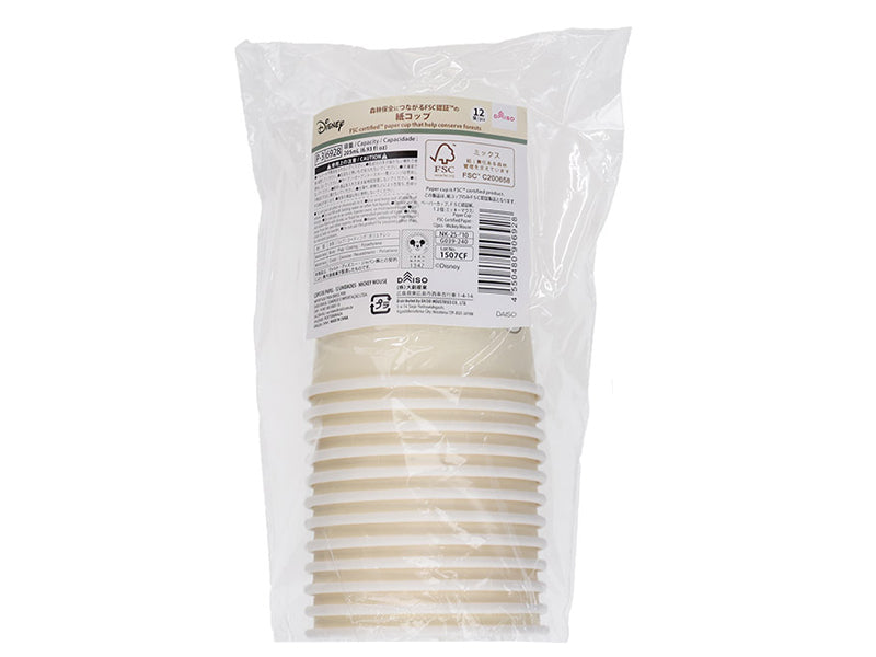 Paper Cups, FSC Certified, 12 pieces (Mickey Mouse)