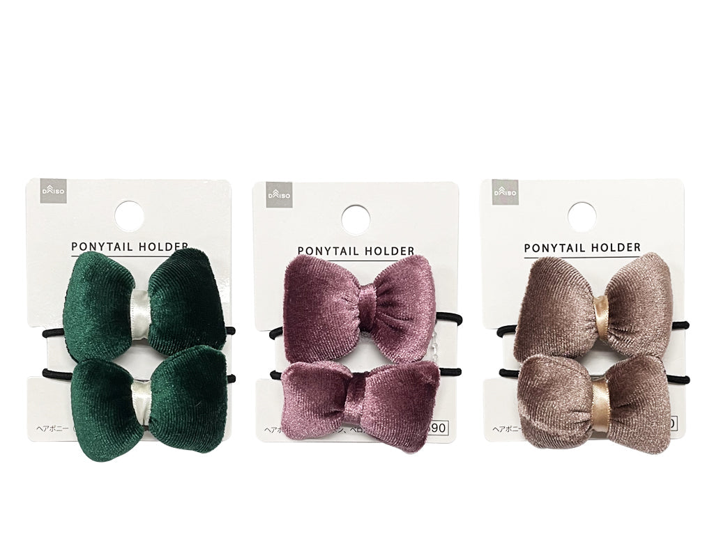 Hair Pony (Puffy Ribbon, Velour, 2 pieces)