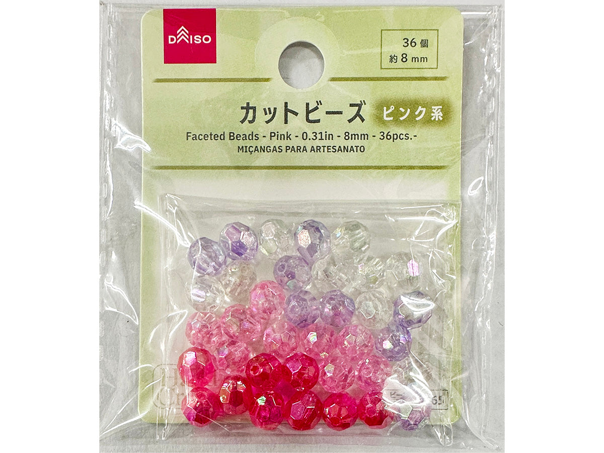 Cut Beads (Pink Mix, 36 Pieces)