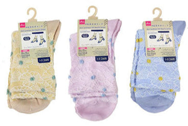 Adult Lady Regular Socks (Float, Floral Pattern)