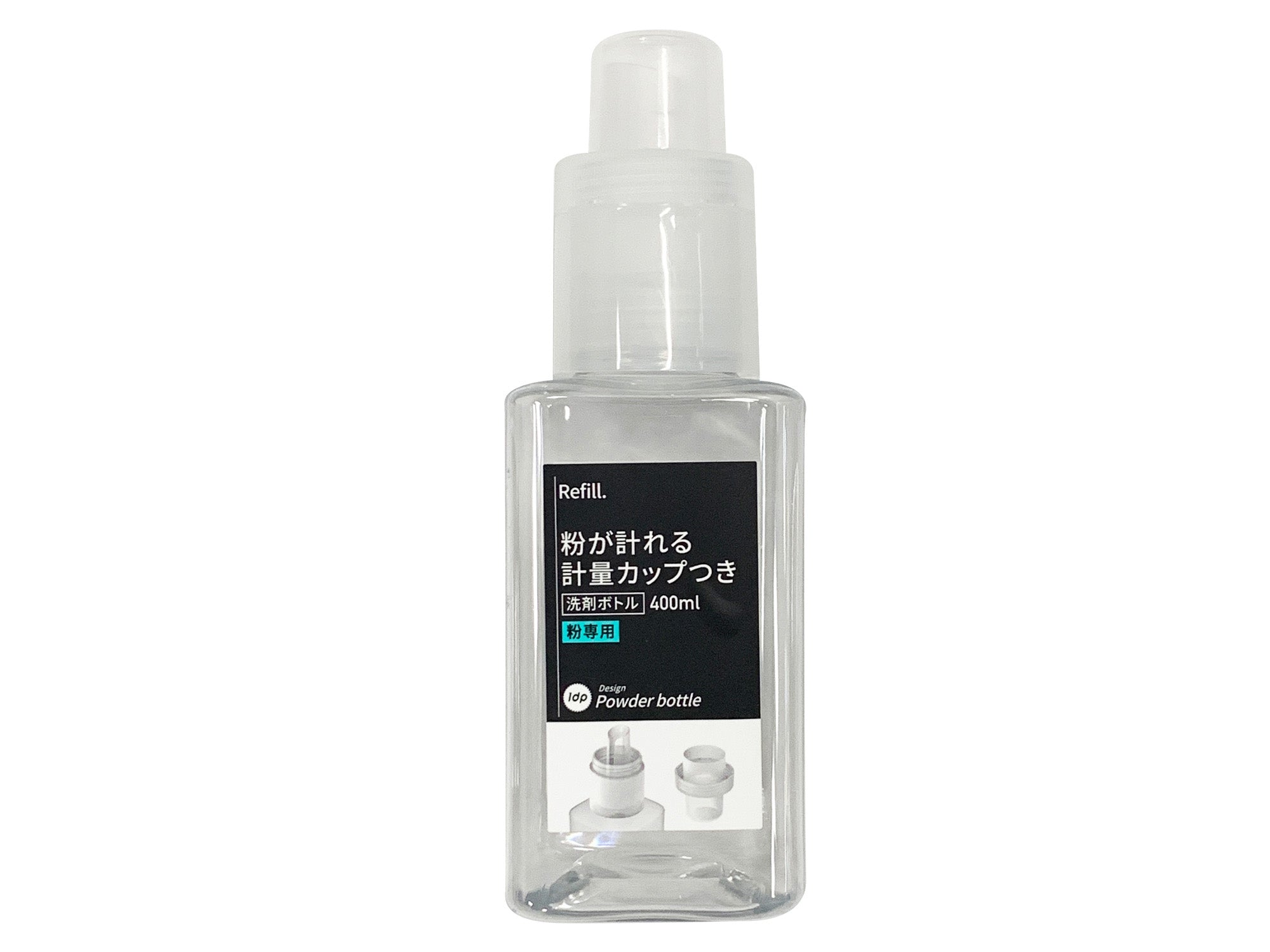1dp Powder Detergent Bottle (Square, Clear)